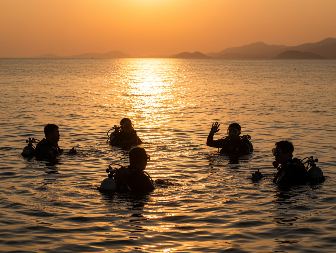 The enchanting nature and waves