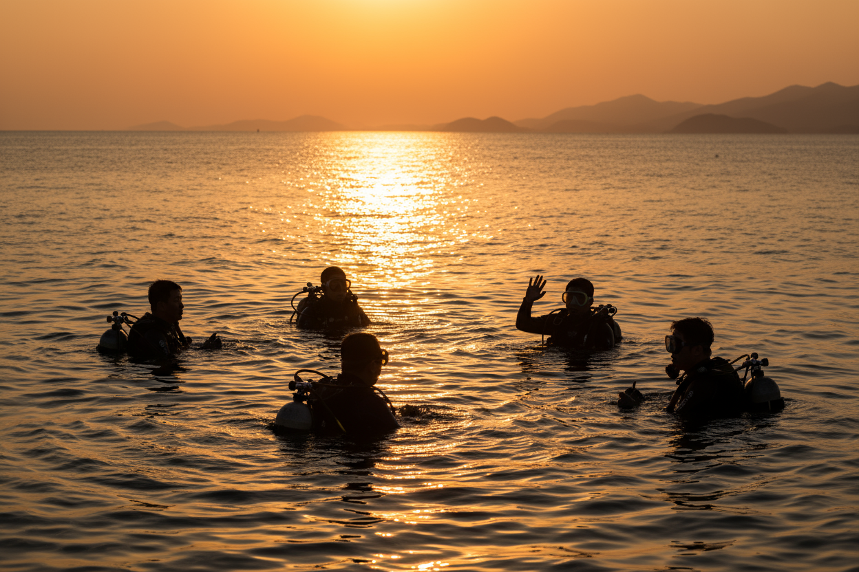 The enchanting nature and waves